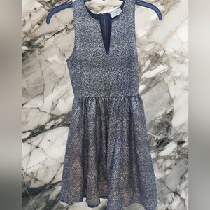 Everly Black And Silver Mini Dress Size Small